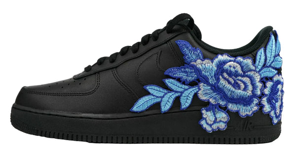 Embroided Midnight Blue Rose Black Af1 V2