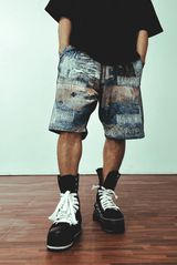 Sashiko Shorts - dawntown