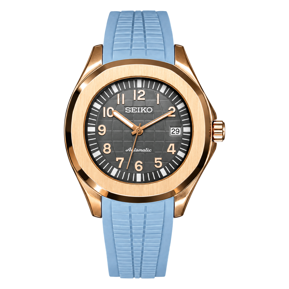 Seiko Mod Aquanaut Rose Gold Baby Blue