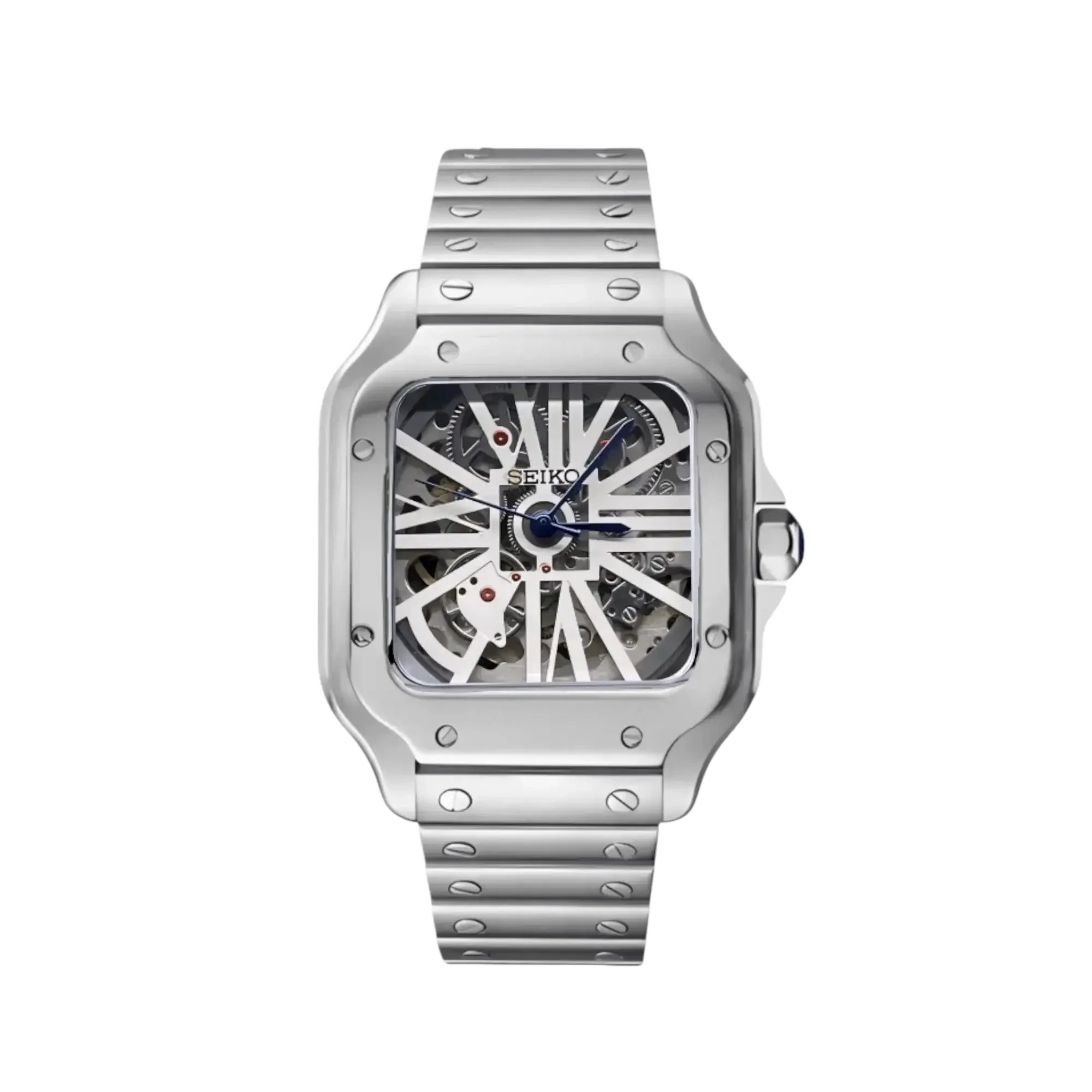 Seiko Santos White Skeleton