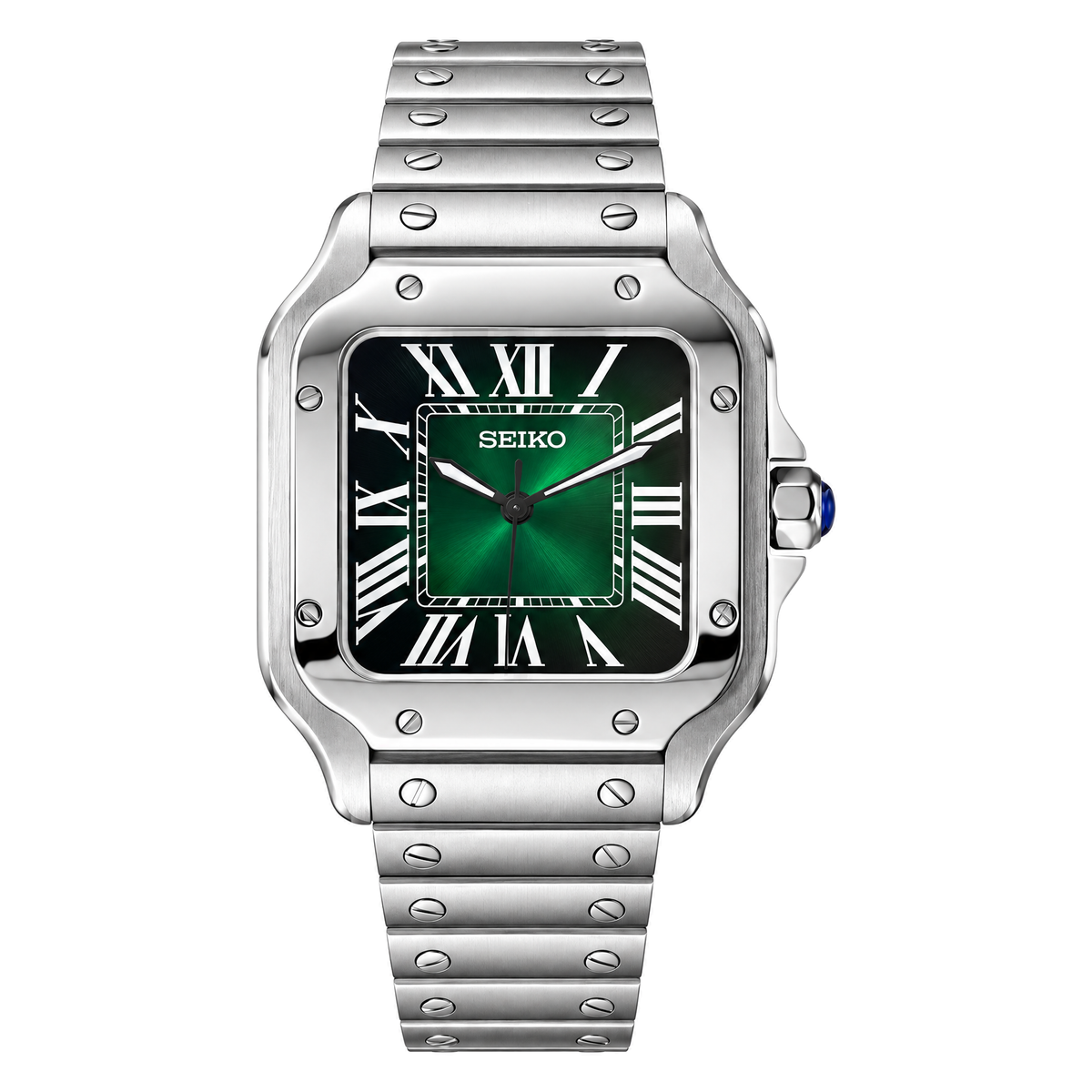 Seiko Mod Santos Emerald Green