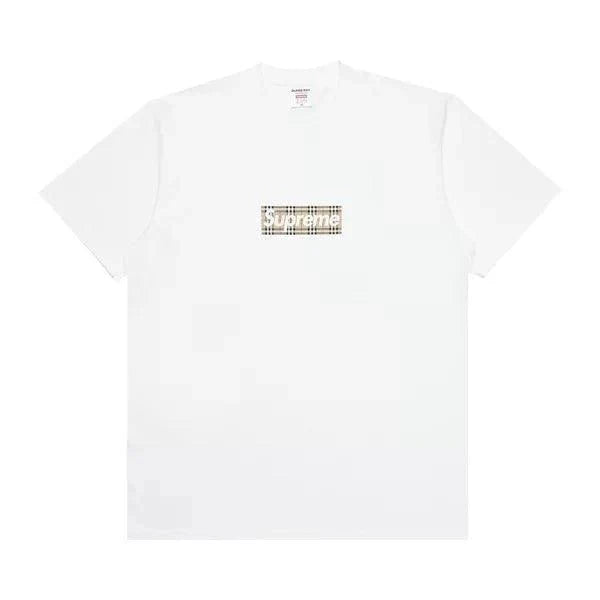 Supreme x Burberry Box Logo Tee "White" - Dawntown