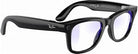 Black designer wayfarer sunglasses with clear lenses, modern streetwear accessory