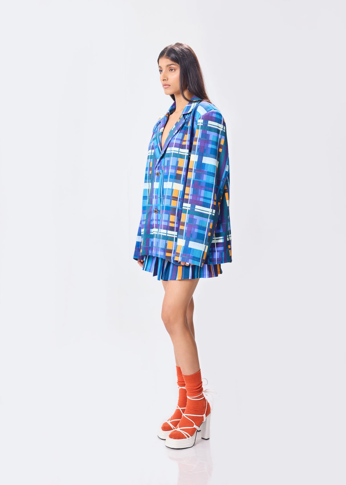 Building Blocks Blazer + Pleated Skirt Set