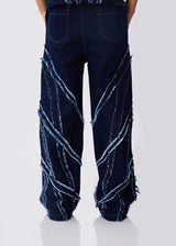 Panelled Raw Denim Jeans