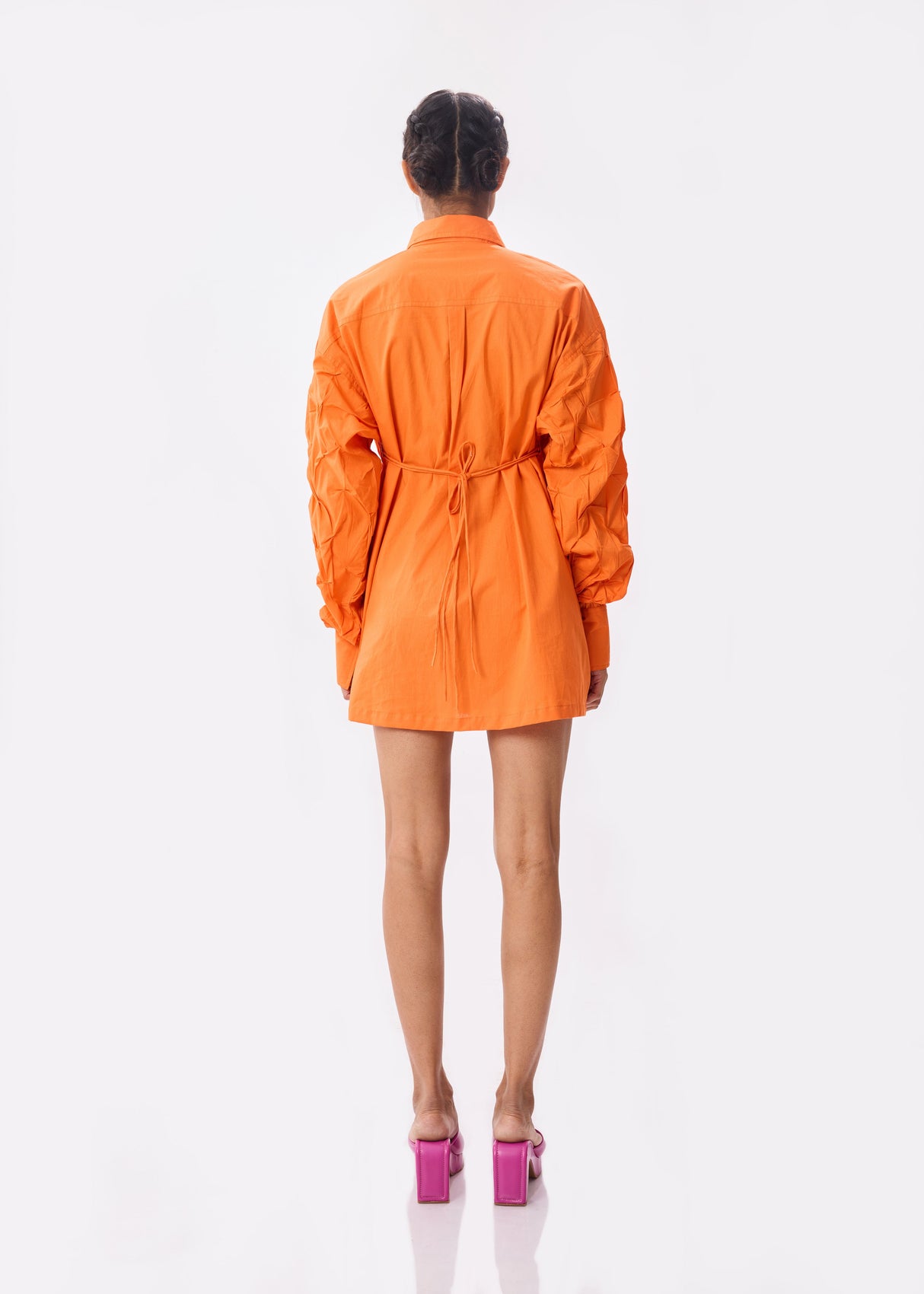 Orange Glory Shirt Dress