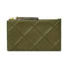 Tory Burch Fleming Zip Card Case Dark Olive