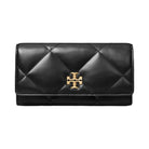 Tory Burch Kira Diamond Quilt Flap Wallet Black