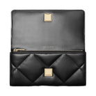 Tory Burch Kira Diamond Quilt Flap Wallet Black