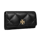 Tory Burch Kira Diamond Quilt Flap Wallet Black