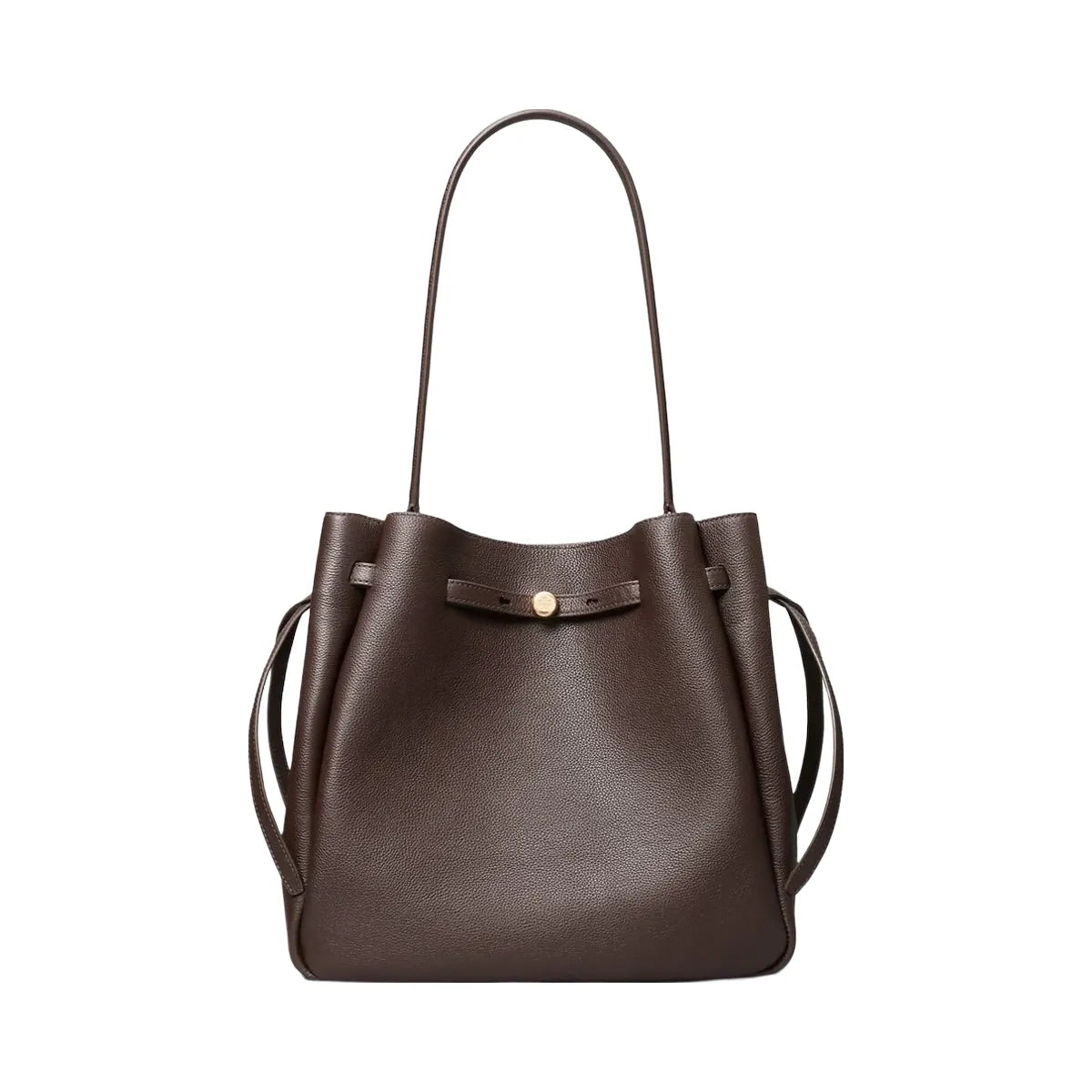 Tory Burch Large Romy Bucket Bag Deep Brown