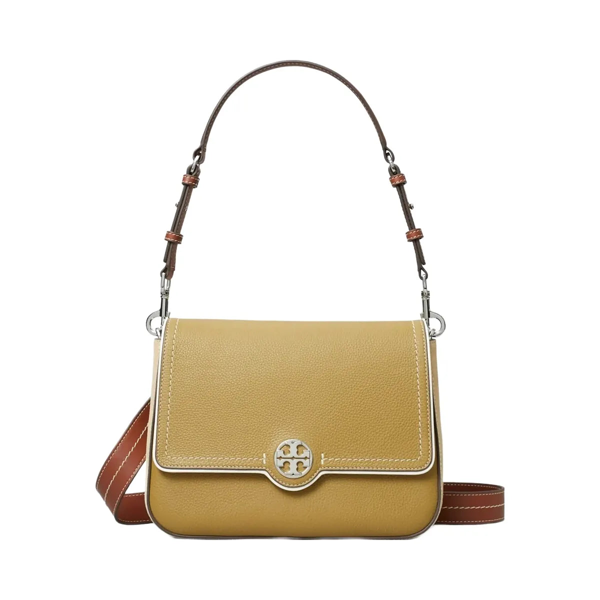 Tory Burch Leather Shoulder Bag Coconut Shell