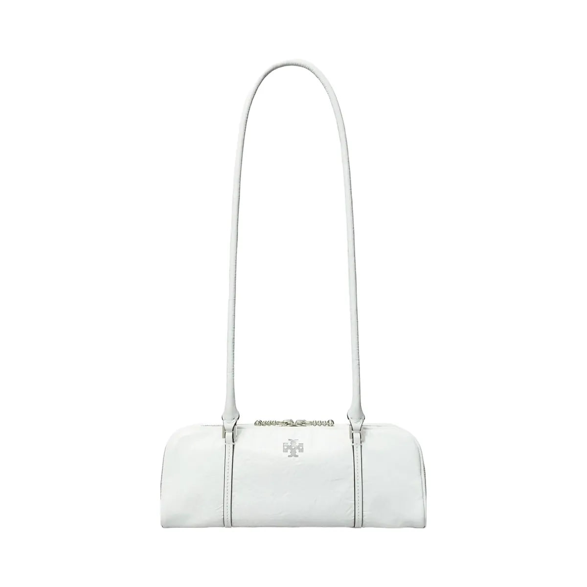 Tory Burch Mini Crinkle Leather Marshmallow Satchel White
