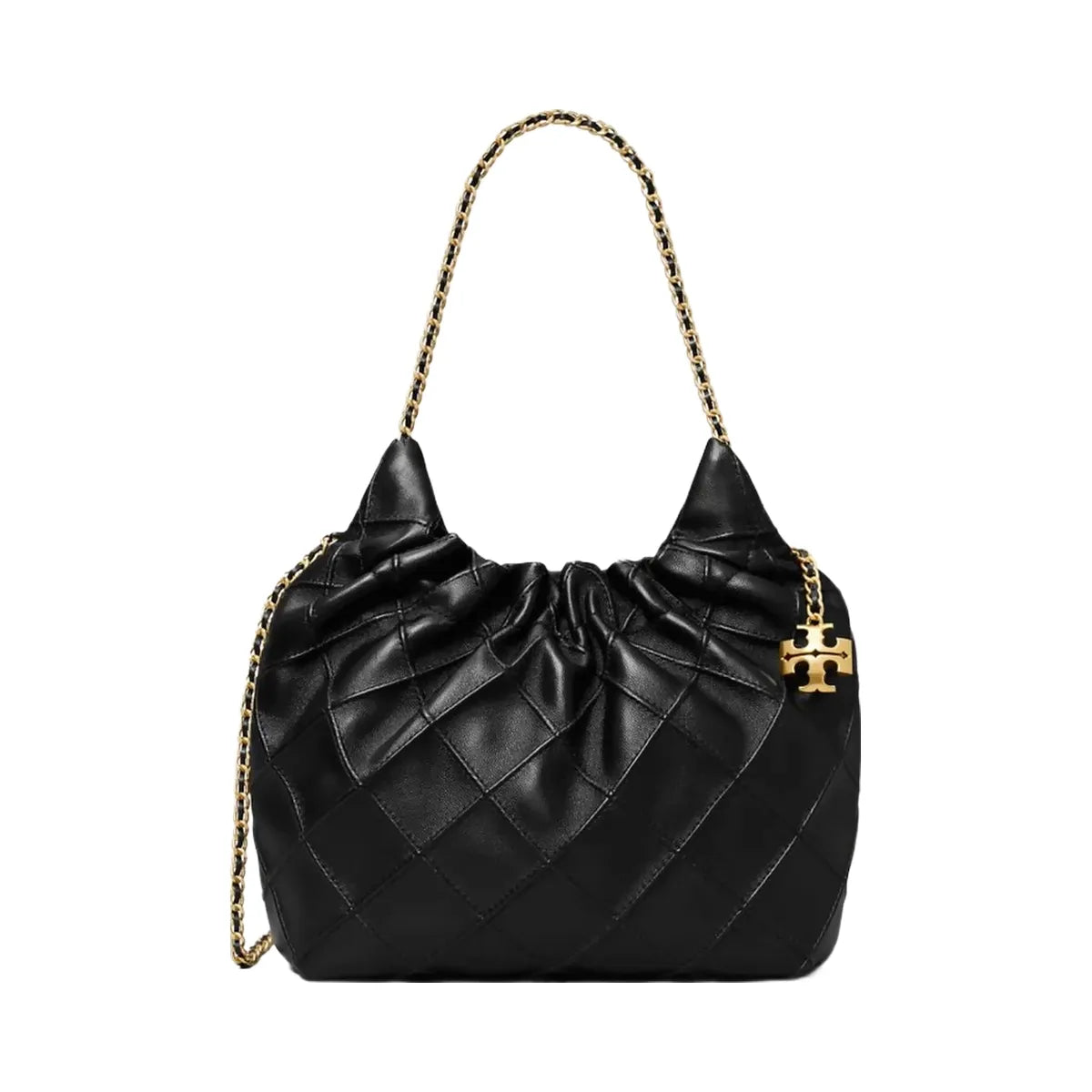 Tory Burch Mini Fleming Soft Hobo Bag Black