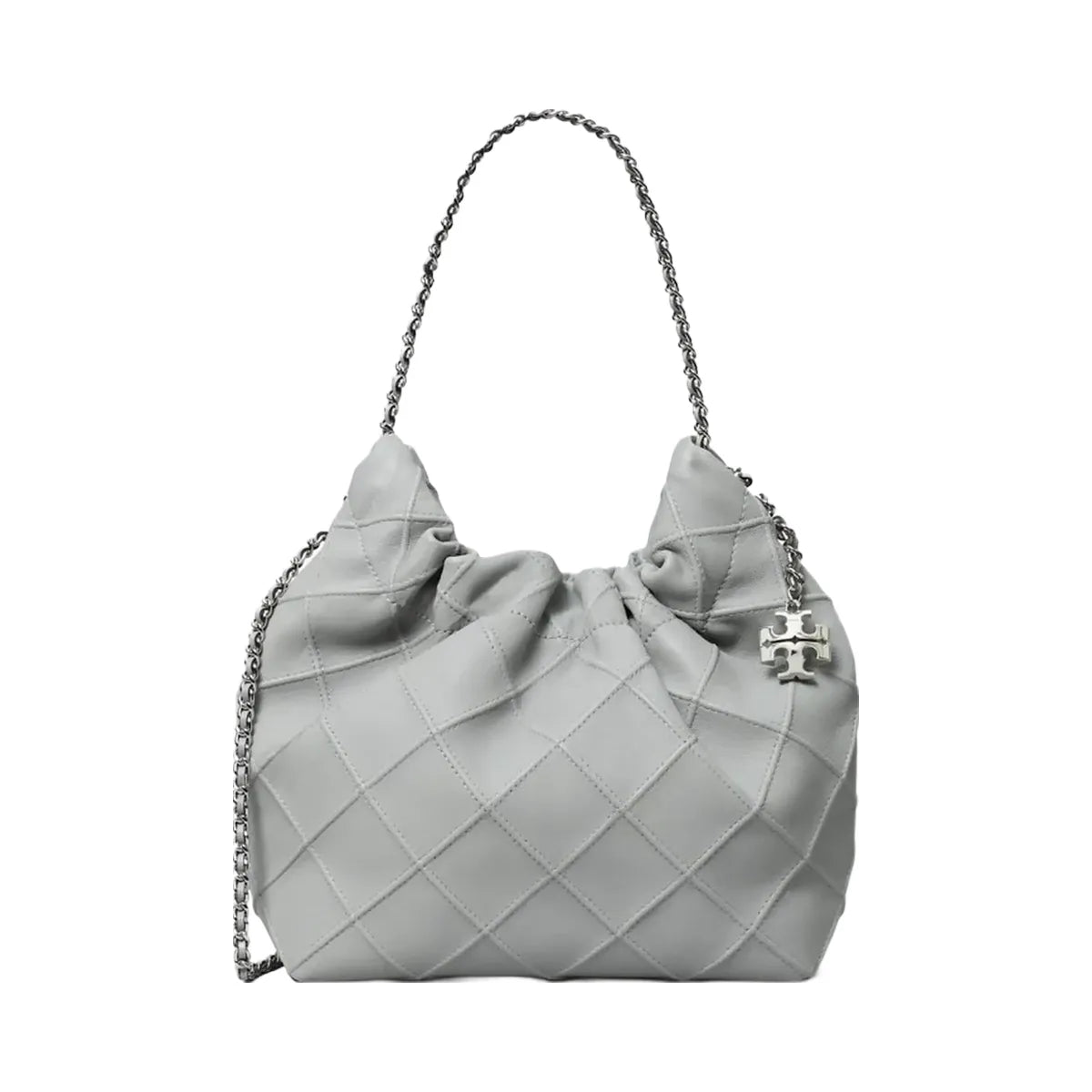 Tory Burch Mini Fleming Soft Hobo Bag Gray