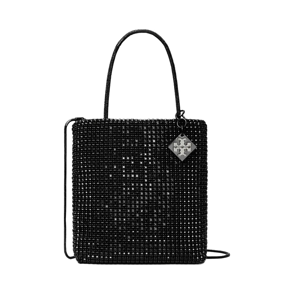 Tory Burch Night Owl Crystal-Embellished Mini Tote Black – Dawntown