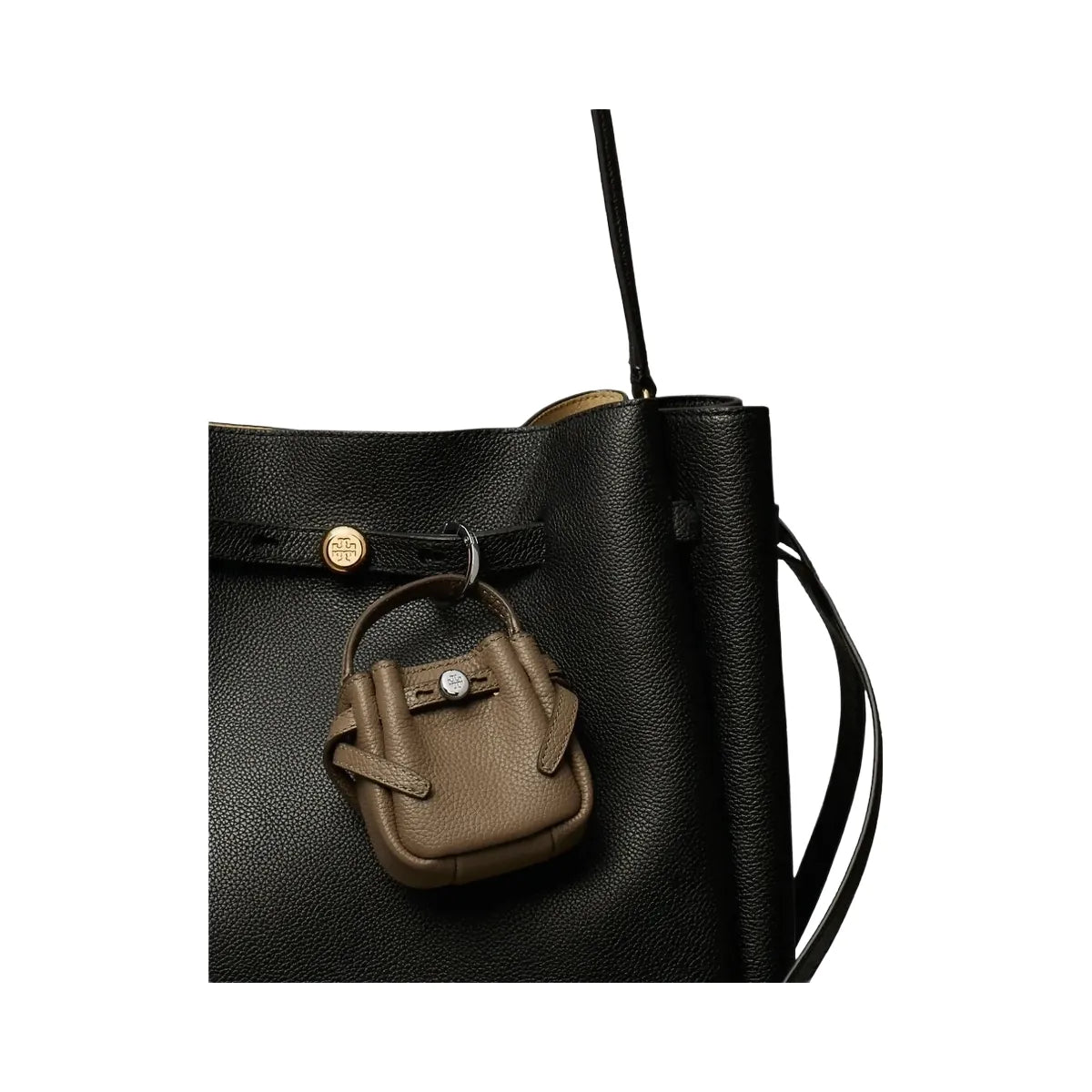 Tory Burch Romy Bucket Bag Charm Wild Mushroom