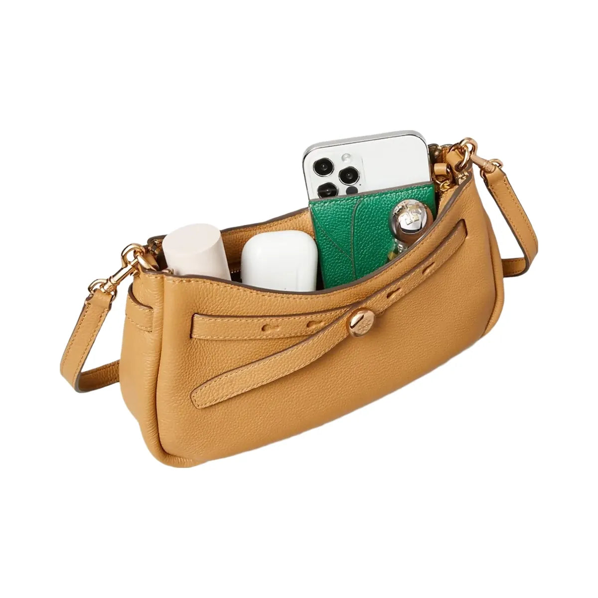 Tory Burch Romy Zip Top Crossbody Tiramisu