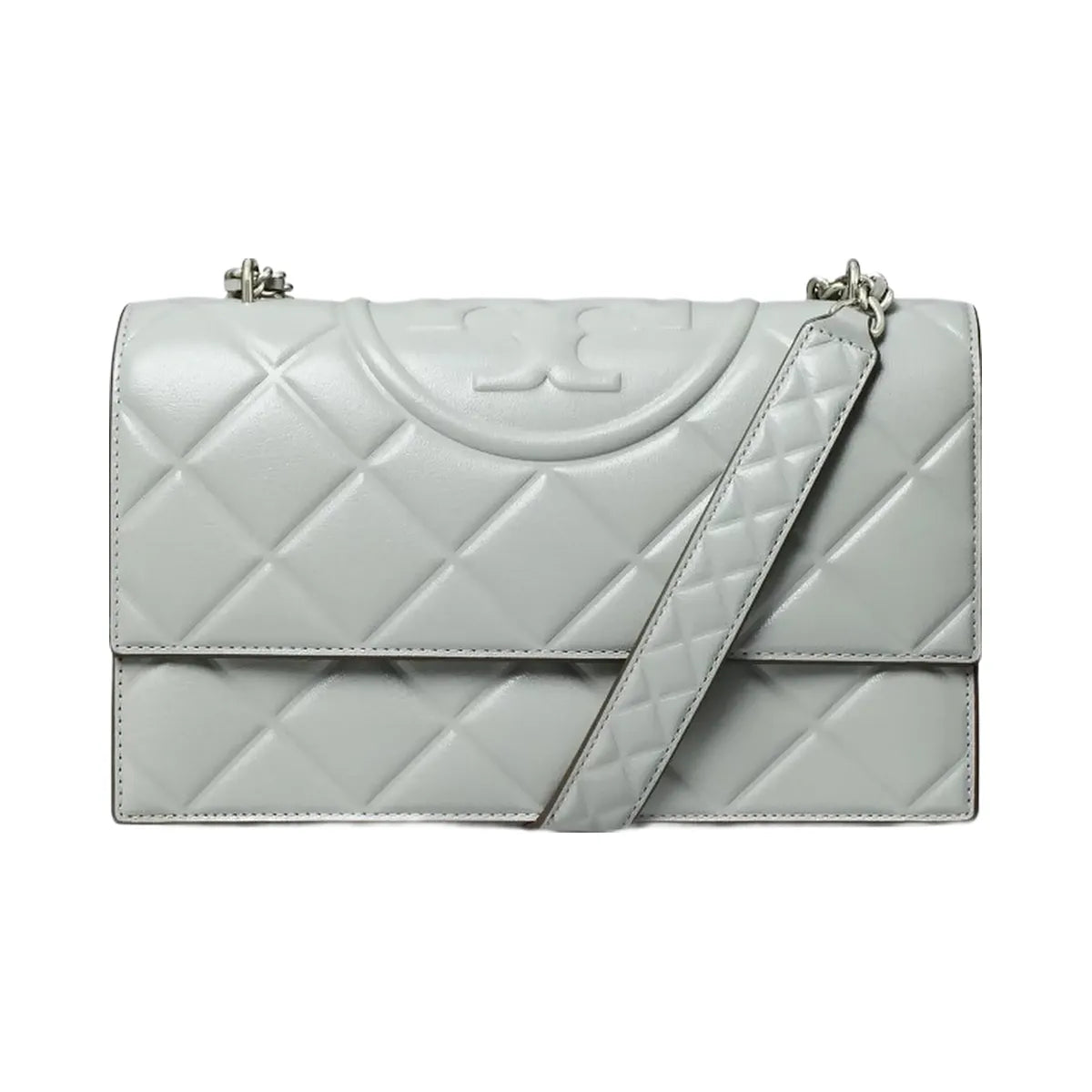 Tory Burch Small Fleming Shoulder Bag Gray