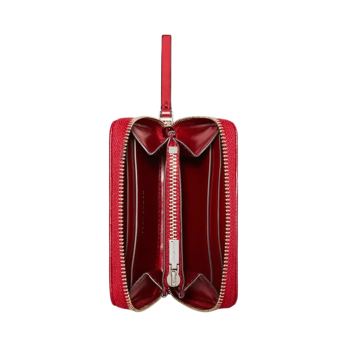 Tory Burch Small Kira Diamond Quilt Zip-Around Wallet Red