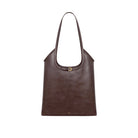 JW PEI Brooke Belted Embellished Shoulder Tote Bag - Dark Brown