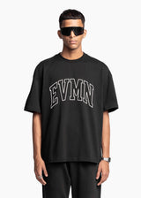 EVEMEN VARSITY T-SHIRT - BLACK