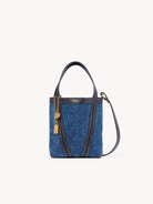 CHLOE Small Chloé Spin tote bag in denim Ashes Blue